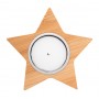 Porta tea light natalizio, stella Naturale