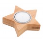 Porta tea light natalizio, stella Naturale