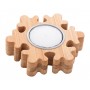 Porta tea light natalizio, fiocco di neve Naturale