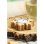 Porta tea light natalizio, fiocco di neve Naturale