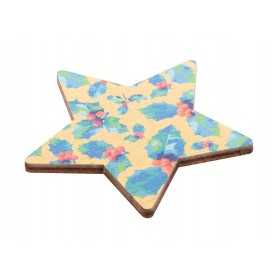 Magnete frigo personalizzabile natalizio, stella Naturale