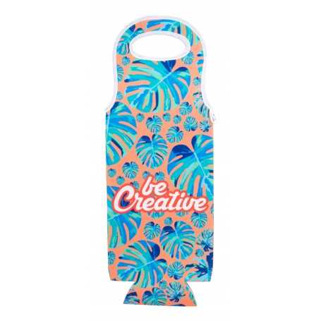 Borsa vino in RPET personalizzabile Bianco