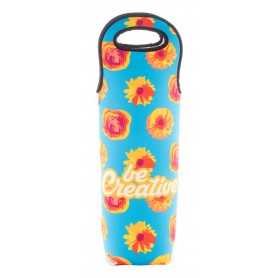 Borsa vino in RPET personalizzabile Nero