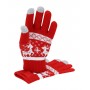 Guanti capacitivi natalizi Rosso