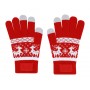 Guanti capacitivi natalizi Rosso