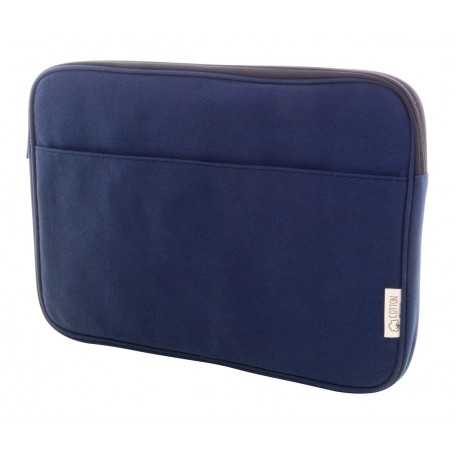 Custodia per computer portatile in tela riciclata Blu scuro