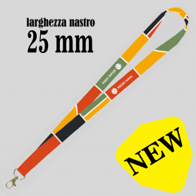 Lanyard 25 mm. solo Gancio