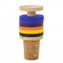 TAPPO IN SUGHERO E LEGNO CON 8 ANELLI DI IDENTIFICAZIONE PER BICCHIERI “TRIANA” 10875|Kit accessori per il vino|StampaFast
