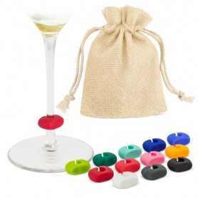 SET 12 SEGNABICCHIERI IN SILICONE SAZUL 10850