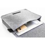 Borsa a tracolla in feltro RPET Grigio