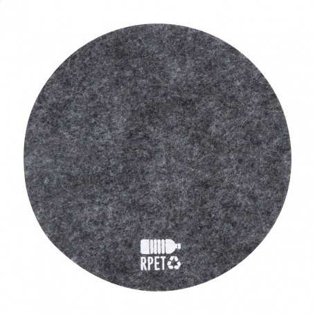 Sottobicchiere in feltro RPET Grigio scuro