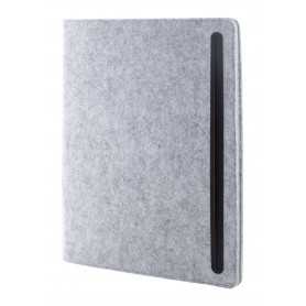 Portadocumenti in feltro RPET Grigio