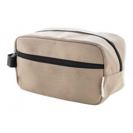 Trousse in canvas riciclato Beige