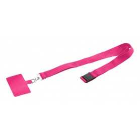 Lanyard in RPET portacellulare Fucsia