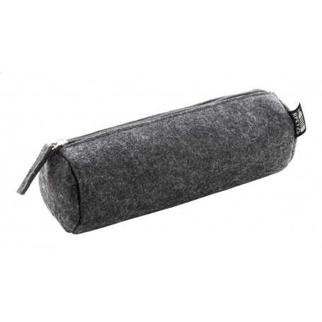 Astuccio penne in feltro RPET Grigio scuro