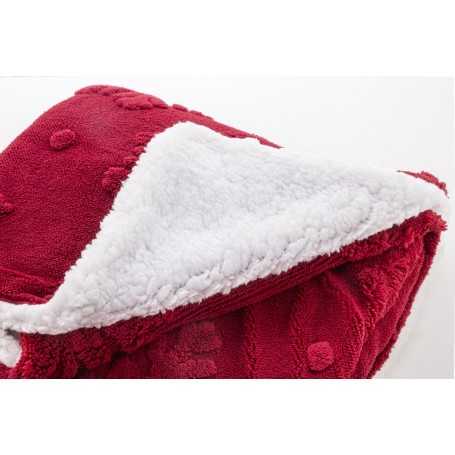 Coperta natalizia in RPET Borgogna