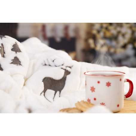 Coperta natalizia in RPET Grigio