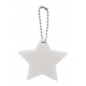 Portachiavi natalizio personalizzato, stella Bianco
