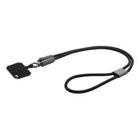 Lanyard in RPET con cavo di ricarica da 60W Nero