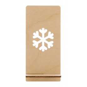 Portacellulare natalizio, fiocco di neve Naturale