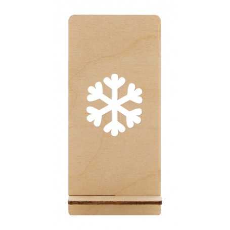 Portacellulare natalizio, fiocco di neve Naturale
