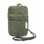 Borsa portacellulare a tracolla in canvas riciclato Verde