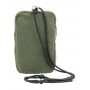 Borsa portacellulare a tracolla in canvas riciclato Verde