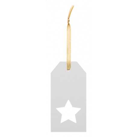 Etichetta regalo personalizzata, stella Bianco