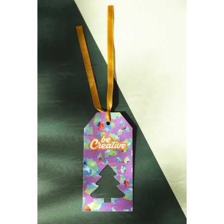 Etichetta regalo personalizzata, albero di Natale Bianco