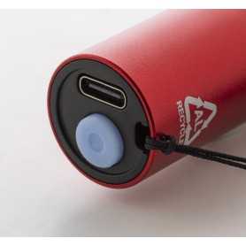 Torcia ricaricabile in alluminio riciclato Rosso