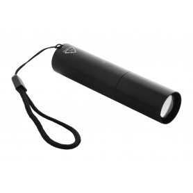 Torcia ricaricabile in alluminio riciclato Nero