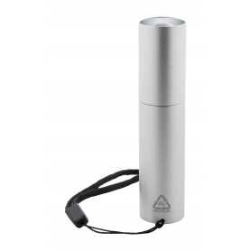 Torcia ricaricabile in alluminio riciclato Argento