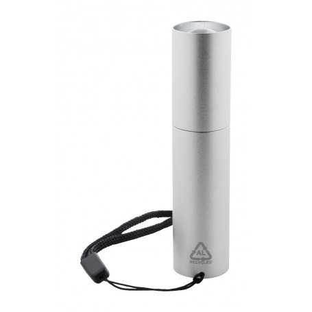 Torcia ricaricabile in alluminio riciclato Argento