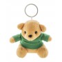 Portachiavi con orsetto in peluche Verde