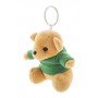 Portachiavi con orsetto in peluche Verde