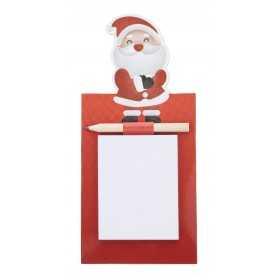 Blocco note magnetico natalizio, Babbo Natale Rosso