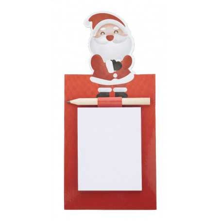 Blocco note magnetico natalizio, Babbo Natale Rosso