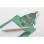 Blocco note magnetico natalizio, albero di Natale Verde