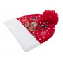 Cappello invernale a LED natalizio, renna Rosso