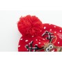 Cappello invernale a LED natalizio, renna Rosso