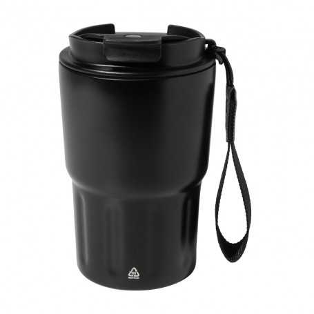 Bicchiere termico in acciaio riciclato Nero