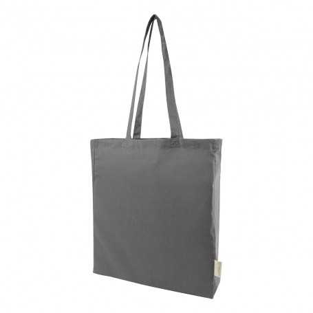 Shopper in cotone riciclato Cenere grigia