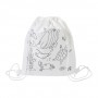 Borsa a coulisse da colorare RPET, mare Bianco
