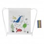 Borsa a coulisse da colorare RPET, mare Bianco