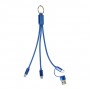 Portachiavi con cavo di ricarica USB Blu