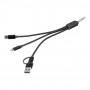Portachiavi con cavo di ricarica USB Nero
