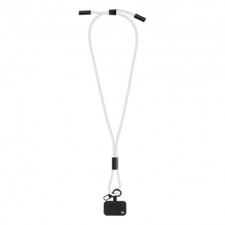 Cavo da 60 W con lanyard portacellulare in RPET Bianco