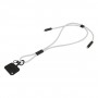 Cavo da 60 W con lanyard portacellulare in RPET Bianco