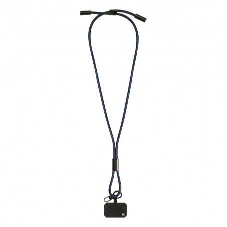 Cavo da 60 W con lanyard portacellulare in RPET Blu scuro