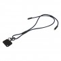 Cavo da 60 W con lanyard portacellulare in RPET Blu scuro